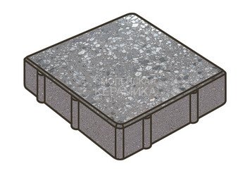 Гранитная тротуарная плитка Готика, Квадрат Granite FINO, 200x200x60, Галенит 1