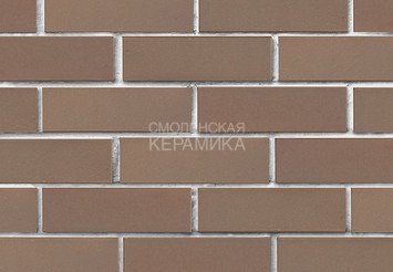 Кирпич лицевой керамический ЛСР Светло-коричневый флэш ультра гладкий, 1НФ 2