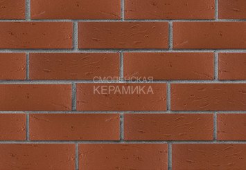 Кирпич лицевой керамический ЛСР Темно-красный рустик, 1НФ 3