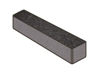 Тротуарная плитка Готика, Ригель Premiun Gold, 360x80x100 мм, цвет Голд 21