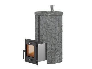 Печь для бани Эверест "Steam Master 24 INOX" Ламель Рваный камень, S-20