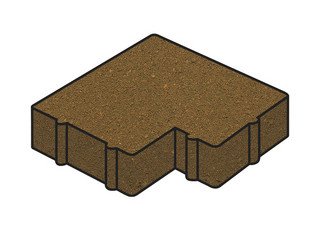 Тротуарная плитка Готика, "Калипсо Profi", 60 мм, желтый