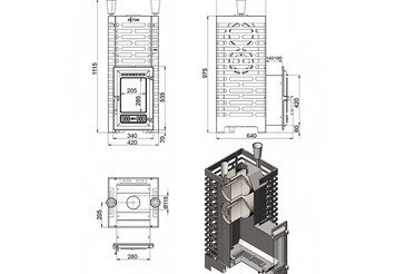Печь для бани ASTON 24 INOX (ИНОКС) (310) 3