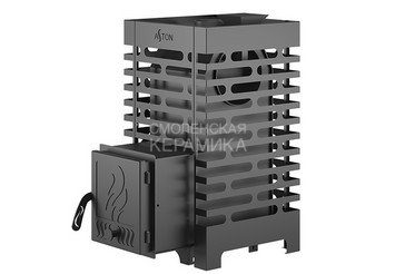 Печь для бани ASTON 16 с баком на трубе 50л Ø115 (AISI 439) (круглый) 3