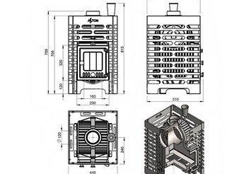 Печь для бани ASTON «Шторм 16» (ДТ-4С) б/в 8