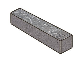 Гранитная тротуарная плитка Готика, Ригель Granite FINO, 360x80x100, Галенит