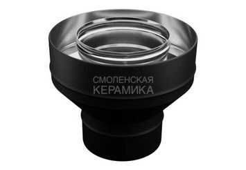 Старт-сэндвич (430/0,8 мм + нерж / эмаль /600° черная) Ф115х200 BLACKSIDE 1