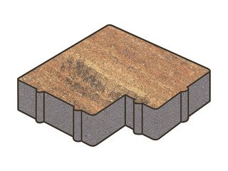 Тротуарная плитка Готика, "Калипсо Natur", 60 мм, марс