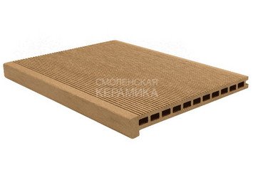 Ступень террасная композитная CM Stair New, 3000x305x25мм, Teak (Тик) 1