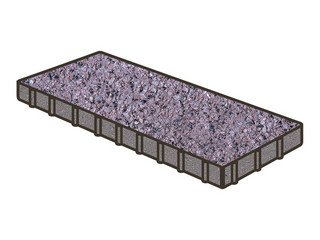 Тротуарная плитка Готика, Плита Premium Gold, 900x300x80 мм, цвет Голд 20