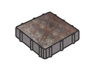 Тротуарная плитка Готика, "Квадрат Natur", 500x500x120 мм, нептун