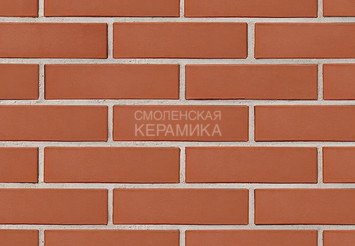 Кирпич облицовочный БРАЕР Красный гладкий, 1 НФ 2