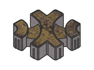 Тротуарная плитка Готика, "Эко-фантазия Natur", 80 мм, лимончелло