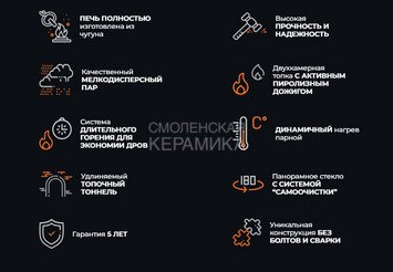 Печь чугунная для бани Технолит Гроза 18 (М) 2022 г 5