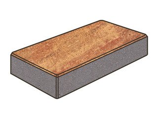 Тротуарная плитка Готика, "Картано Natur", 80 мм, вернисаж