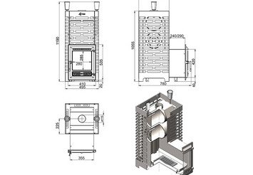 Печь для бани ASTON 30 INOX (320) Long 3