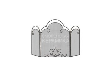 Экран каминный Везувий С130Ч 1