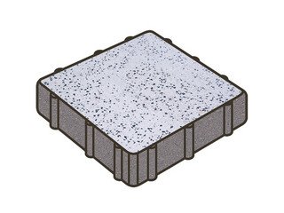 Гранитная тротуарная плитка Готика, Квадрат Granite FINO, 500x500x80, Покостовский