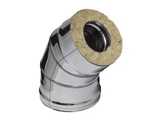 Сэндвич-колено 90° (AISI 430/0,5мм + нерж.) Ф140х210, Ferrum GS 30-50