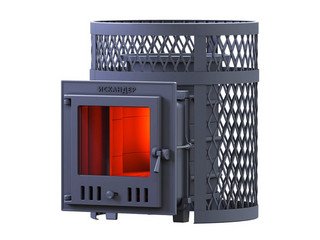 Печь чугунная для бани Технолит ИСКАНДЕР 25 (М) в сетке