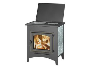 Печь-Камин ВЕЗУВИЙ ПК-04 (240) с плитой талькохлорит 12 кВт (200 м3) Ø115мм