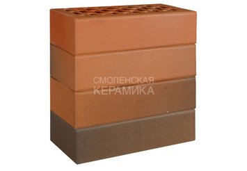 Кирпич лицевой керамический ЛСР Красный флэш гладкий, 1НФ 5