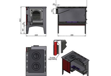 Печь отопительная Везувий В9 3