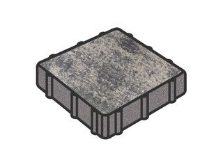 Тротуарная плитка Готика, "Квадрат Natur", 300x300x100 мм, скала