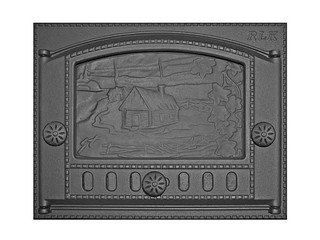 Дверца каминная ДК-2Б окрашенная RLK 345 "Домик в деревне" (Рубцовск)