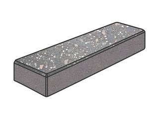 Гранитная тротуарная плитка Готика, Паркет Granite FINO, 300x100x80, Ильменит