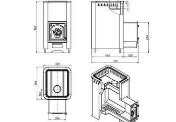 Печь банная Везувий Русичъ Антрацит 28 (ДТ-4) 4