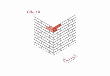 Декоративный камень White Hills Йорк Брик 338-95, Design угловой 1