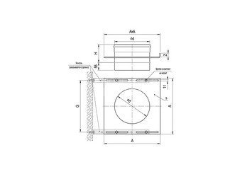 Площадка монтажная одностенная (430/0,8 мм) Ф110 2
