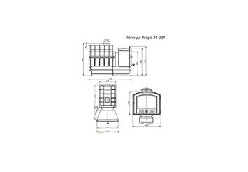 Печь банная Везувий Легенда Ретро 24 (224) 2