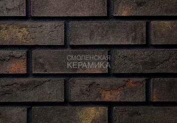 Плитка ручной формовки Real Brick Коллекция 12 WDF, RB 12-09 чёрный магнезит 1