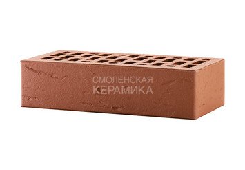 Кирпич лицевой керамический ЛСР Темно-красный рустик, 1НФ 7