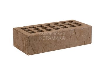Кирпич лицевой керамический ЖКЗ Темно-коричневый Скала 1НФ алмаз 5