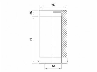 Сэндвич 0,5 м (304/0,8мм + нерж.+ ceramics) Ф115х200, Ferrum Austenite
