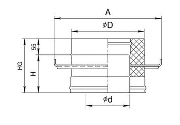 Площадка монтажная (430 + нерж./1.5) Ф135х200 2