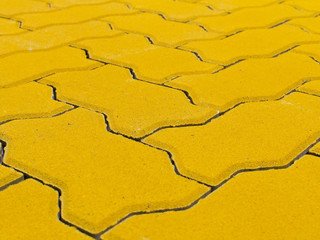 Тротуарная плитка BRAER Волна Желтый, 60 мм