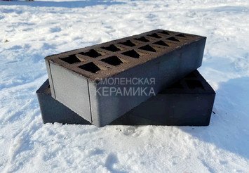 Универсальный лицевой кирпич Ст. Оскол Коричневый с черным ангобом 5-32 1