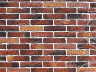 Декоративный камень 373-70 White Hills "Бергамо Брик", красный пестрый