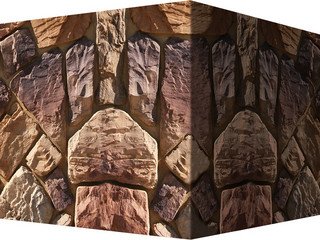 Декоративный камень 610-45 White Hills "Рока" (Roca), коричневый, угловой