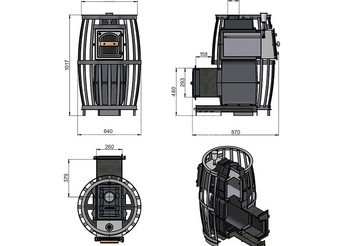 Печь банная Везувий Легенда Русский пар Ковка 30 (270) 4