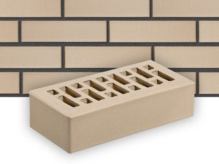 Кирпич облицовочный СТАРЫЙ ОСКОЛ Серый беж гладкий 1НФ