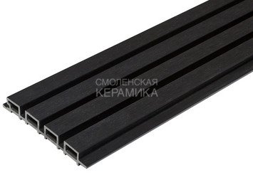 Фасадная (стеновая) реечная панель CM WALL, 219х26x3000 мм, BLACK WOOD (Черное дерево) 1