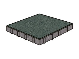 Тротуарная плитка Готика, "Квадрат Profi", 400x400x60 мм, зеленый