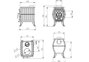 Печь-камин Везувий BX-05 