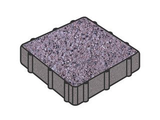 Тротуарная плитка Готика, Квадрат Premium Gold, 150x150x80 мм, цвет Голд 20