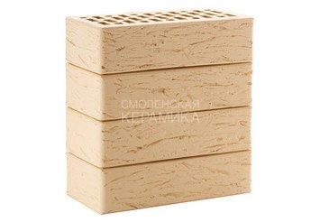 Кирпич лицевой керамический ЛСР Пшеничный рустик, 1НФ 5